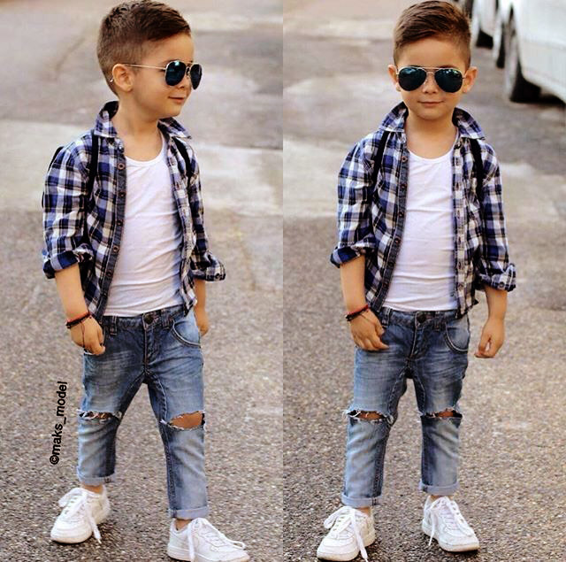 how to dress with ripped jeans kids