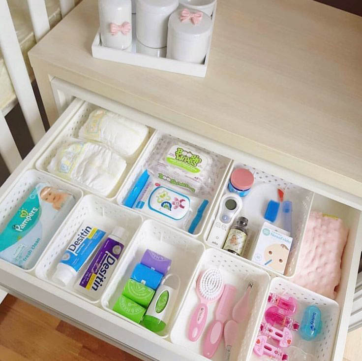 how to organize newborn dresser